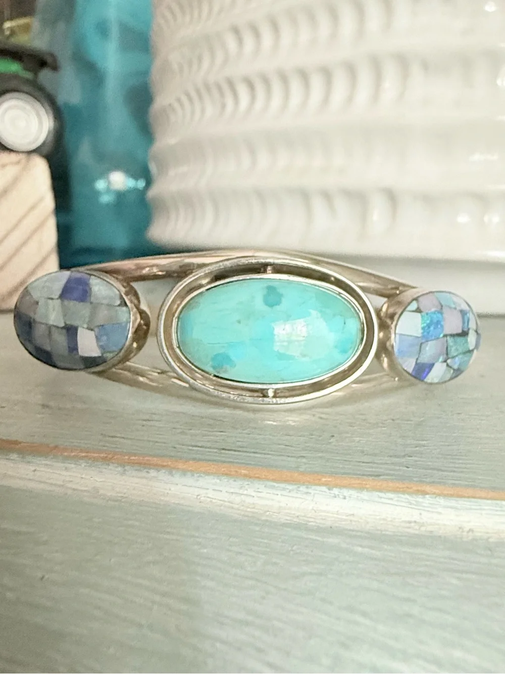 DTR Desert Rose Jay King 925 Sterling Silver Reversible Cuff Bracelet